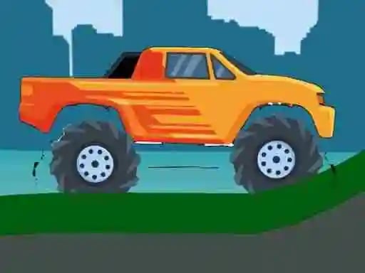 Monster Truck Hill Driving 2D