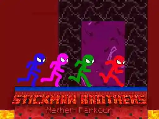 Stickman Brothers Nether Parkour